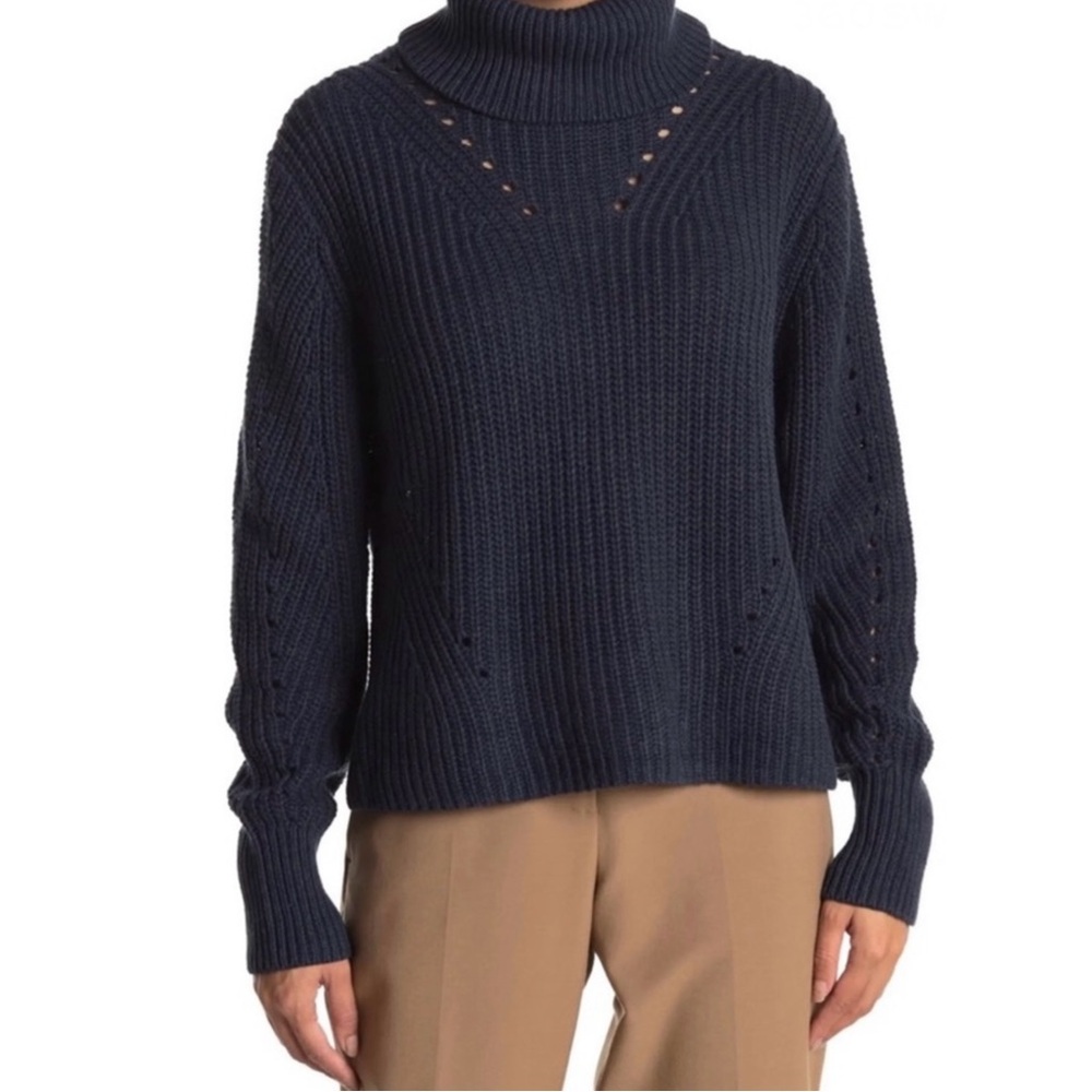 NEW 360SWEATER NAVY TURTLENECK SWEATER